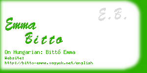 emma bitto business card